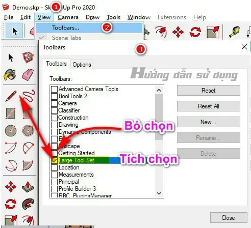Setting sketchup