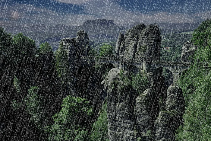 Cách tạo mưa trong photoshop cực kỳ đơn giản Thành quả của cách tạo mưa trong photoshop