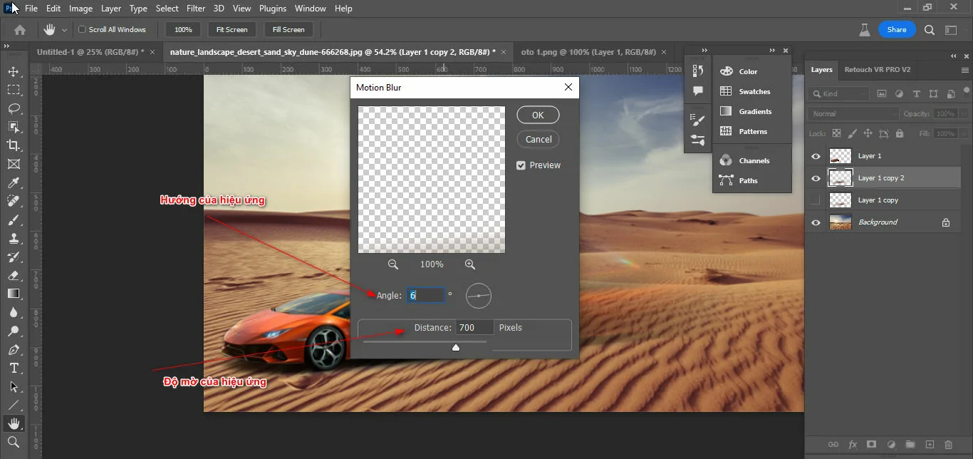 4 Cách tạo hiệu ứng tốc độ trong photoshop 3 Cách tạo hiệu ứng tốc độ trong photoshop
